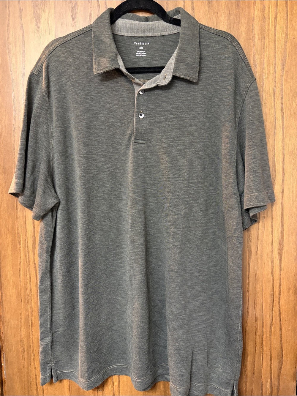 Van Heusen Men's Heathered Gray Polo